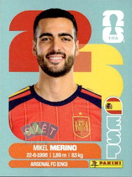 Mikel Merino Spain samolepka Panini World Cup 2026 #ESP14