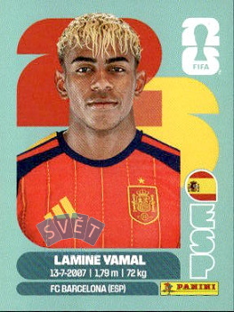 Lamine Yamal Spain samolepka Panini World Cup 2026 #ESP15