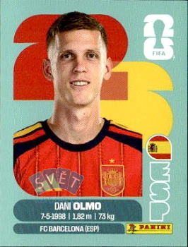 Dani Olmo Spain samolepka Panini World Cup 2026 #ESP16