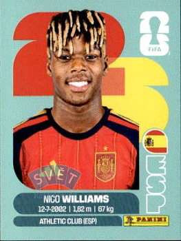 Nico Williams Spain samolepka Panini World Cup 2026 #ESP17