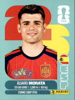 Alvaro Morata Spain samolepka Panini World Cup 2026 #ESP19