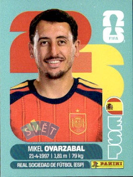 Mikel Oyarzabal Spain samolepka Panini World Cup 2026 #ESP20