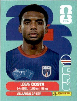 Logan Costa Cape Verde samolepka Panini World Cup 2026 #CPV3