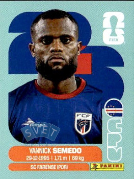 Yannick Semedo Cape Verde samolepka Panini World Cup 2026 #CPV9