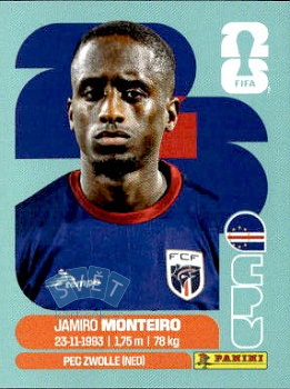 Jamiro Monteiro Cape Verde samolepka Panini World Cup 2026 #CPV12