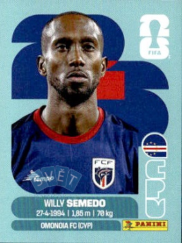 Willy Semedo Cape Verde samolepka Panini World Cup 2026 #CPV19