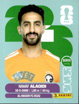 Nawaf Alaqidi Saudi Arabia samolepka Panini World Cup 2026 #KSA2