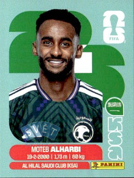 Moteb Al-Harbi Saudi Arabia samolepka Panini World Cup 2026 #KSA7