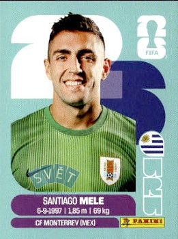 Santiago Mele Uruguay samolepka Panini World Cup 2026 #URU3