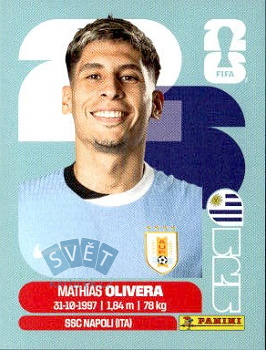 Mathias Olivera Uruguay samolepka Panini World Cup 2026 #URU7