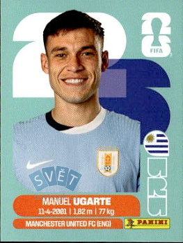 Manuel Ugarte Uruguay samolepka Panini World Cup 2026 #URU14