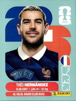 Theo Hernandez France samolepka Panini World Cup 2026 #FRA3