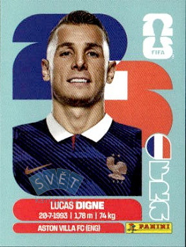 Lucas Digne France samolepka Panini World Cup 2026 #FRA8