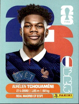 Aurelien Tchouameni France samolepka Panini World Cup 2026 #FRA9
