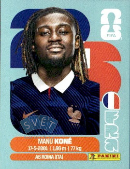 Manu Kone France samolepka Panini World Cup 2026 #FRA11