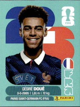 Desire Doue France samolepka Panini World Cup 2026 #FRA17