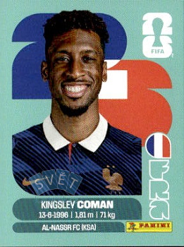 Kingsley Coman France samolepka Panini World Cup 2026 #FRA18