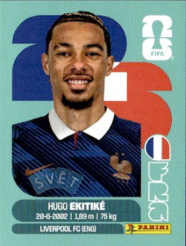 Hugo Ekitike France samolepka Panini World Cup 2026 #FRA19