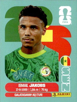Ismail Jakobs Senegal samolepka Panini World Cup 2026 #SEN6