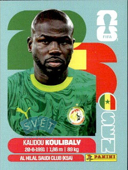 Kalidou Koulibaly Senegal samolepka Panini World Cup 2026 #SEN8