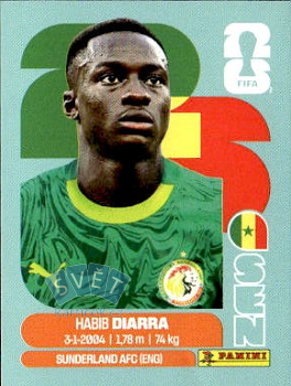 Habib Diarra Senegal samolepka Panini World Cup 2026 #SEN12
