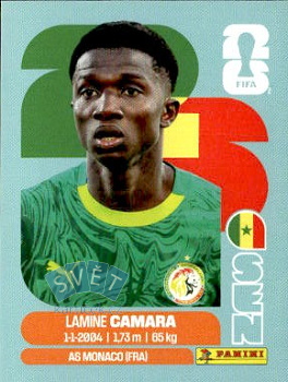 Lamine Camara Senegal samolepka Panini World Cup 2026 #SEN14