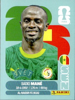 Sadio Mane Senegal samolepka Panini World Cup 2026 #SEN15
