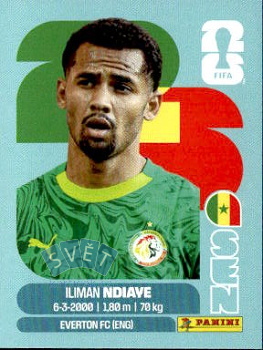 Iliman Ndiaye Senegal samolepka Panini World Cup 2026 #SEN18
