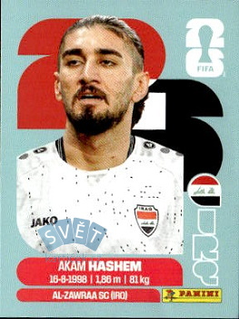 Akam Hashem Iraq samolepka Panini World Cup 2026 #IRQ5