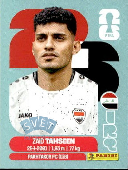 Zaid Tahseen Iraq samolepka Panini World Cup 2026 #IRQ7