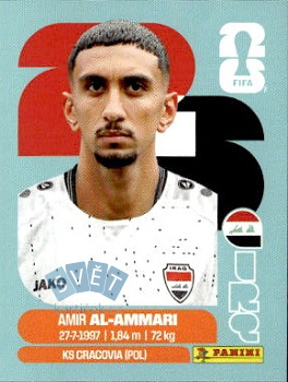 Amir Al-Ammari Iraq samolepka Panini World Cup 2026 #IRQ10
