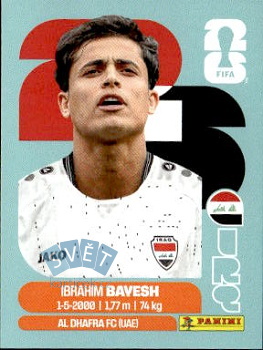 Ibrahim Bavesh Iraq samolepka Panini World Cup 2026 #IRQ11