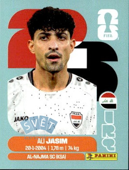 Ali Jasim Iraq samolepka Panini World Cup 2026 #IRQ12