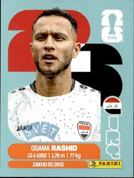Osama Rashid Iraq samolepka Panini World Cup 2026 #IRQ17