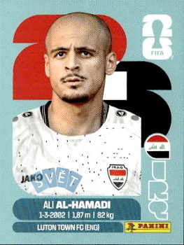 Ali Al-Hamadi Iraq samolepka Panini World Cup 2026 #IRQ18
