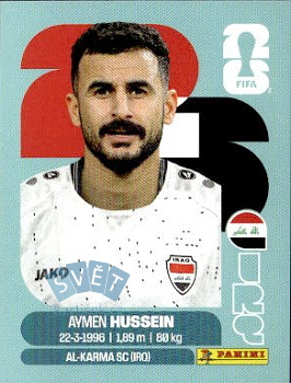 Aymen Hussein Iraq samolepka Panini World Cup 2026 #IRQ19
