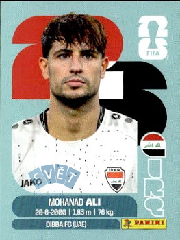 Mohanad Ali Iraq samolepka Panini World Cup 2026 #IRQ20