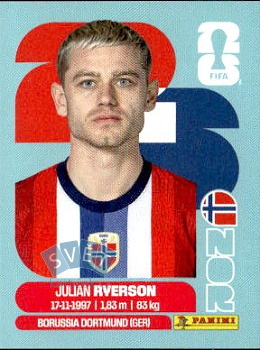Julian Ryerson Norway samolepka Panini World Cup 2026 #NOR3