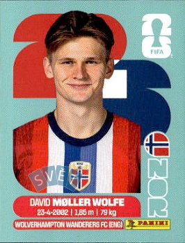David Moller Wolfe Norway samolepka Panini World Cup 2026 #NOR7