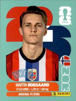 Martin Odegaard Norway samolepka Panini World Cup 2026 #NOR10