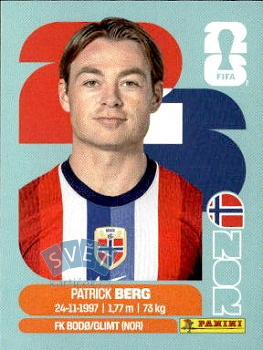 Patrick Berg Norway samolepka Panini World Cup 2026 #NOR14