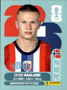 Erling Haaland Norway samolepka Panini World Cup 2026 #NOR15