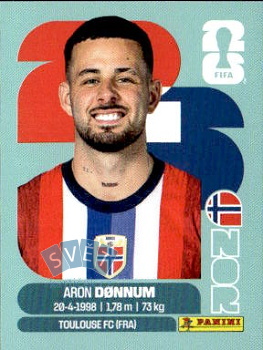 Aron Donnum Norway samolepka Panini World Cup 2026 #NOR17