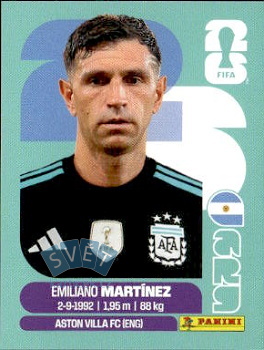 Emiliano Martinez Argentina samolepka Panini World Cup 2026 #ARG2