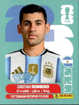 Cristian Romero Argentina samolepka Panini World Cup 2026 #ARG4
