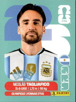 Nicolas Tagliafico Argentina samolepka Panini World Cup 2026 #ARG6