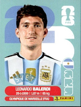 Leonardo Balerdi Argentina samolepka Panini World Cup 2026 #ARG7