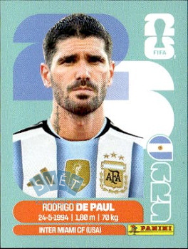 Rodrigo De Paul Argentina samolepka Panini World Cup 2026 #ARG10