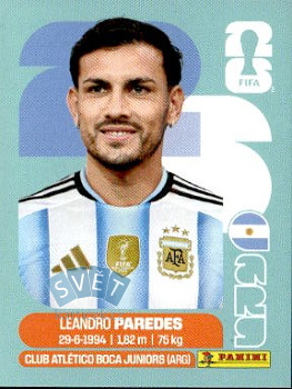 Leandro Paredes Argentina samolepka Panini World Cup 2026 #ARG12