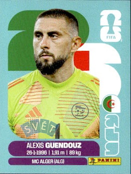 Alexis Guendouz Algeria samolepka Panini World Cup 2026 #ALG2